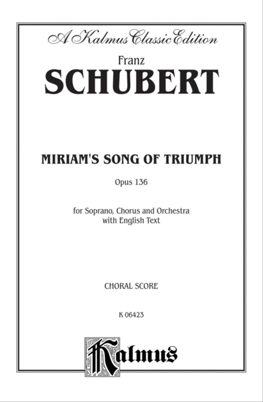 Miriam's Song of Triumph 4-Part scores gallery preview page 2