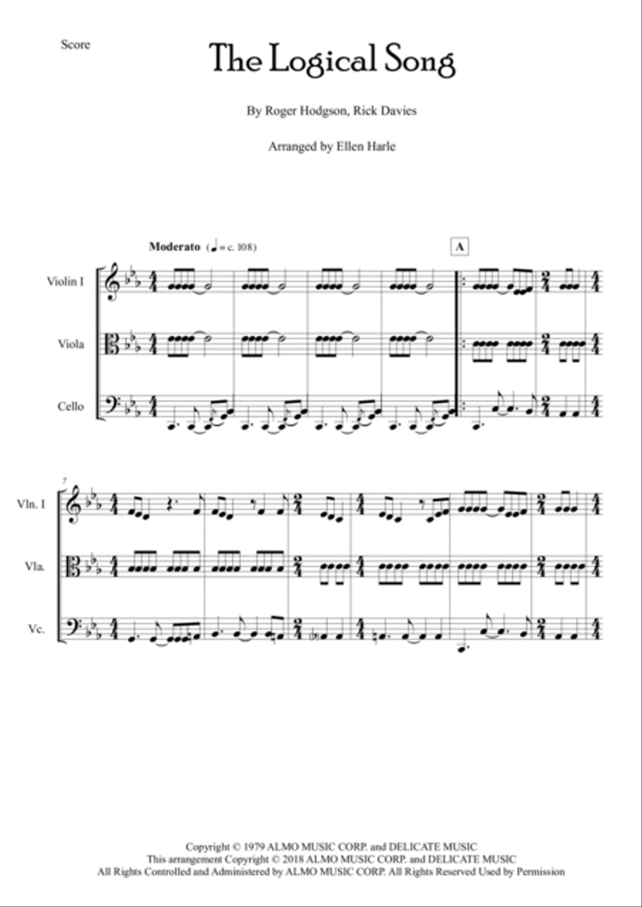 The Logical Song String Trio scores gallery preview page 2