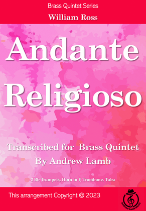 Book cover for Andante Religioso (arr. for Brass Quintet)