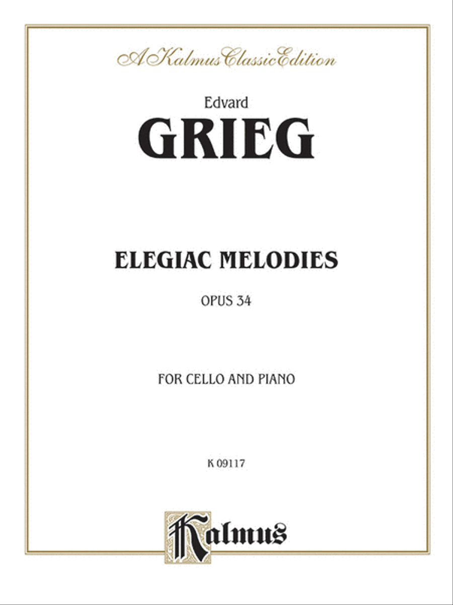 Elegiac Melodies, Op. 34 Piano Accompaniment scores gallery preview page 1
