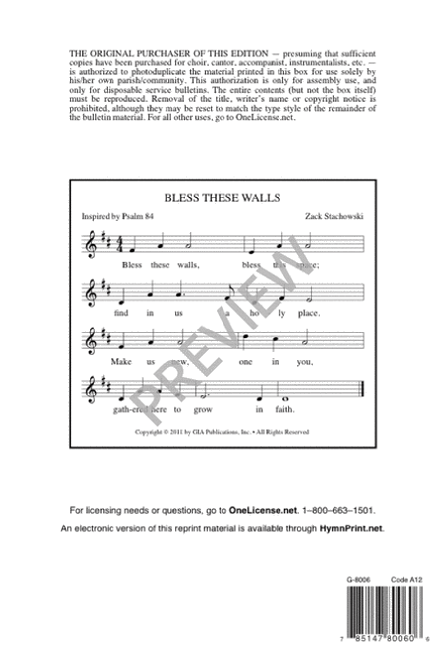 Bless These Walls 3-Part scores gallery preview page 11