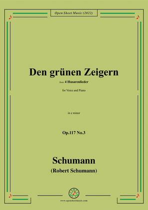 Schumann-Den grunen Zeigern,Op.117 No.3,in e minor