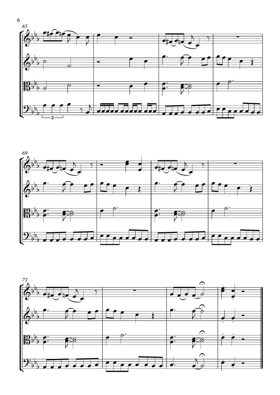 You Give Love A Bad Name String Quartet scores gallery preview page 6
