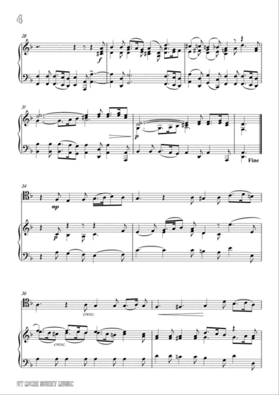 Handel-Affanni del pensier,for Cello and Piano Piano scores gallery preview page 6