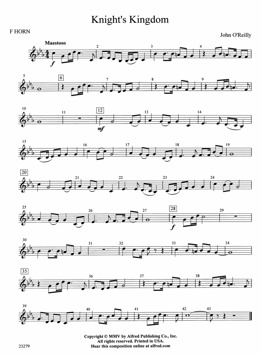Knight's Kingdom: 1st F Horn