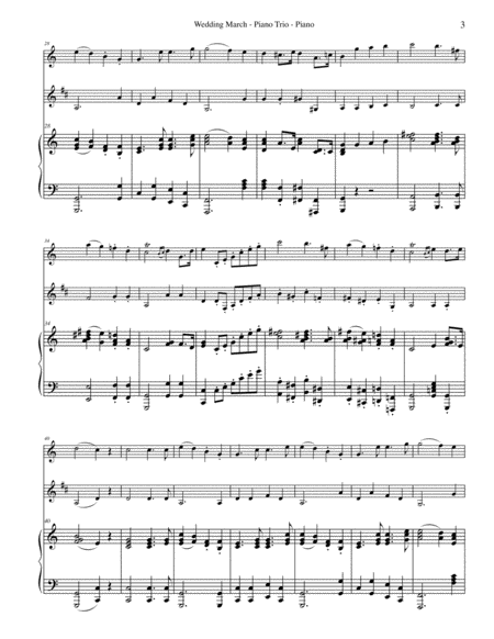 Mendelssohn Wedding March from A Midsummer Night's Dream for Flute, Clarinet & Piano image number null