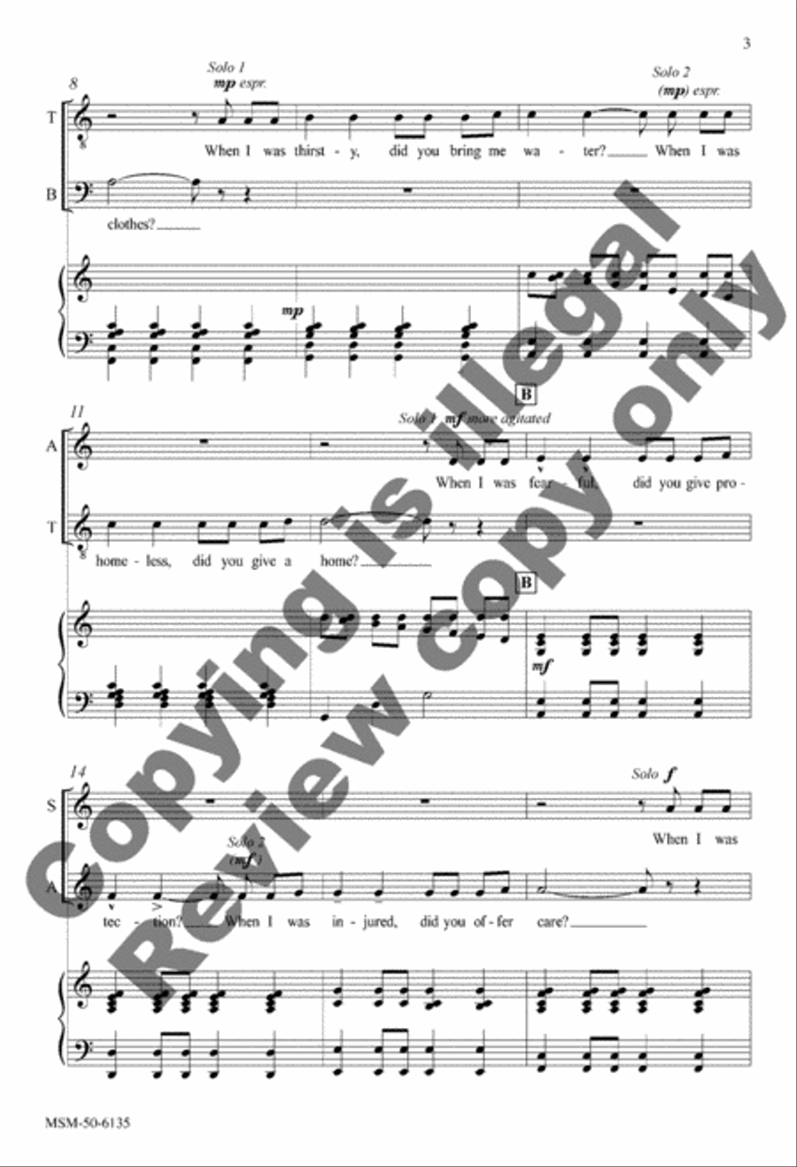 I Lift My Lamp Divisi scores gallery preview page 3