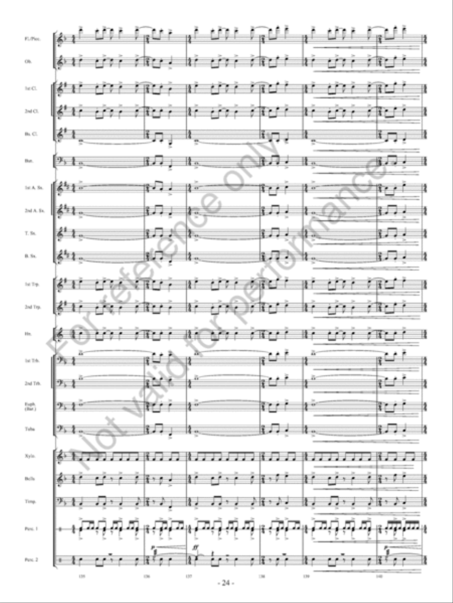 On The Banks… Concert Band scores gallery preview page 25