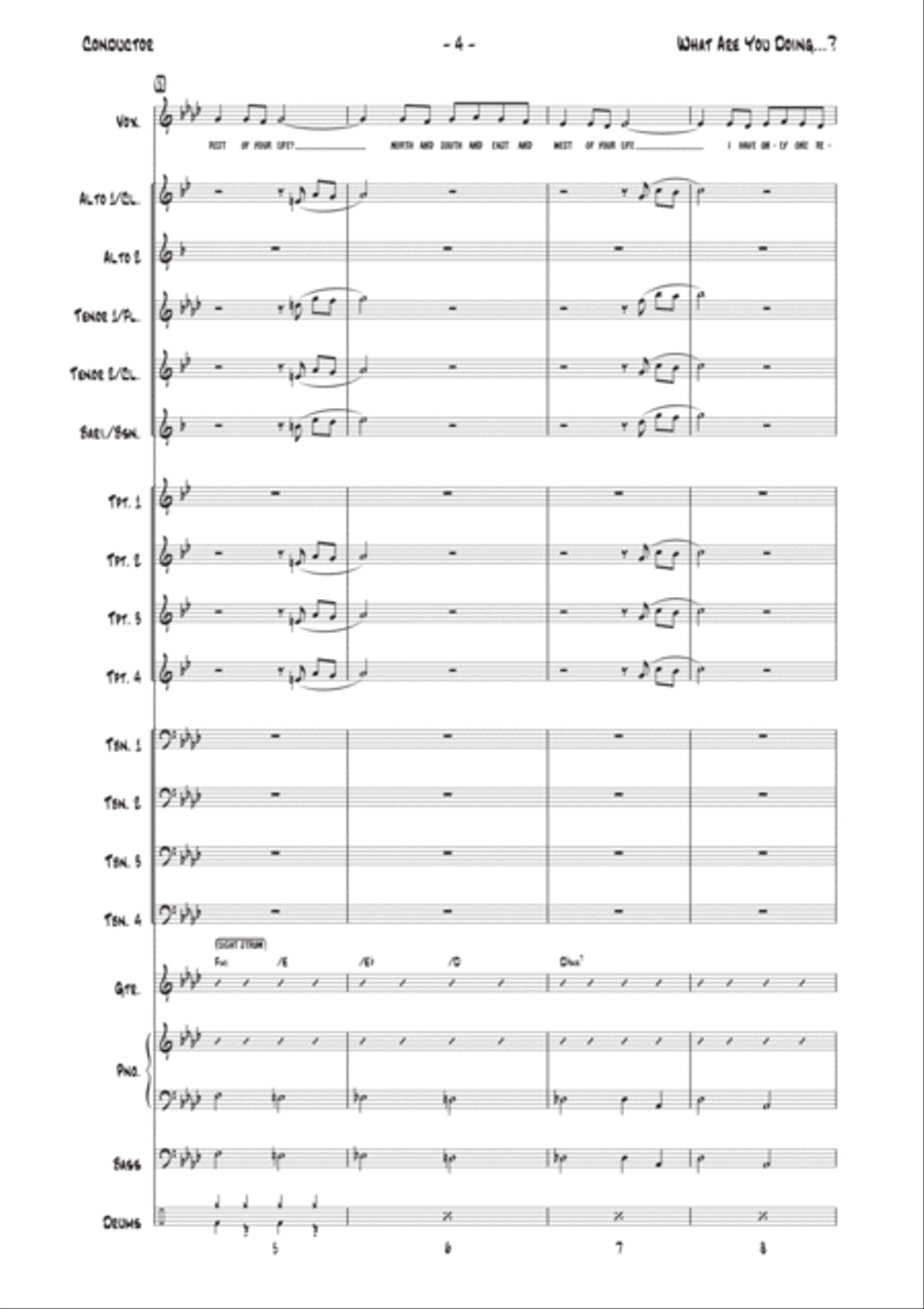 What Are You Doing The Rest Of Your Life? Jazz Ensemble scores gallery preview page 4