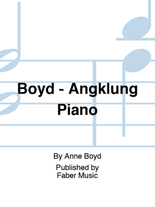 Boyd - Angklung Piano