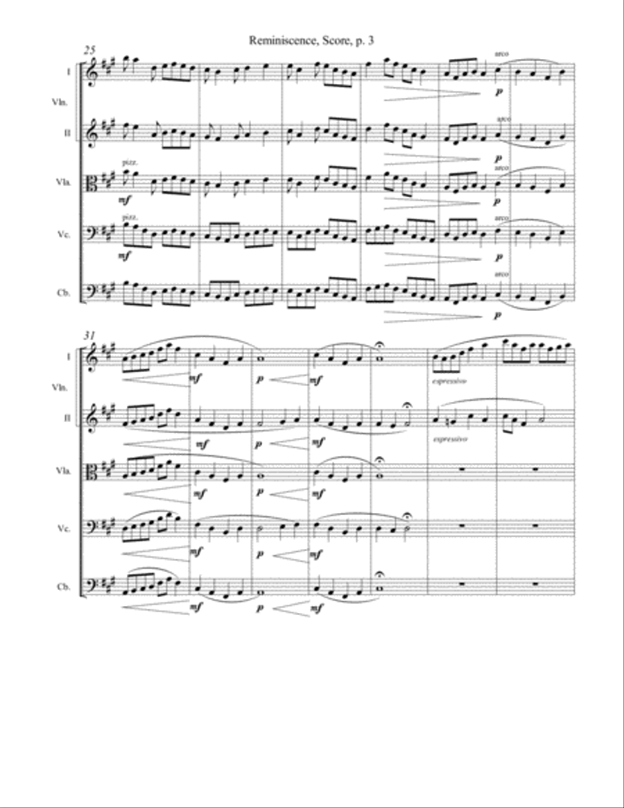 Reminiscence Reminiscence String Orchestra scores gallery preview page 4