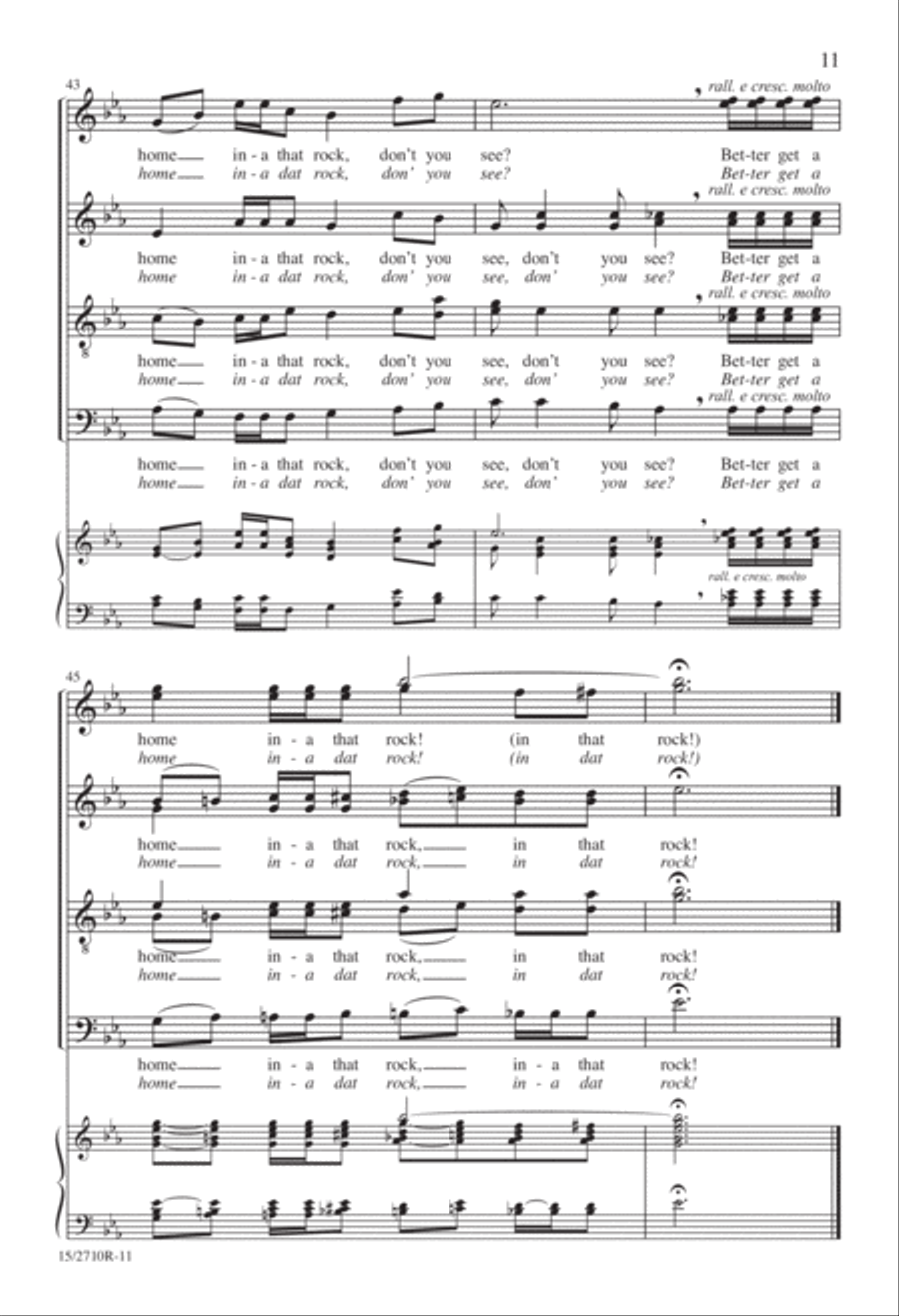 I Got a Home in-a That Rock Divisi scores gallery preview page 12
