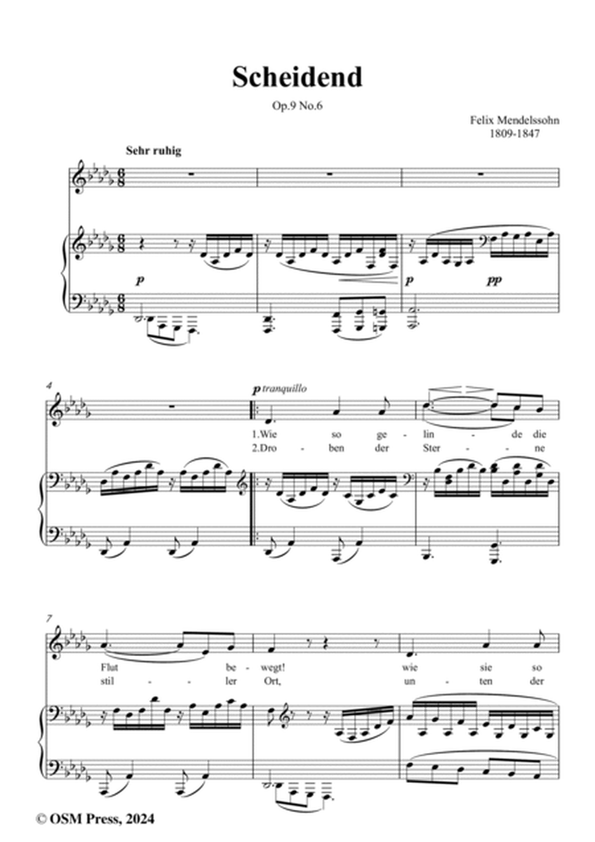 F. Mendelssohn-Scheidend,Op.9 No.6 in D flat Major