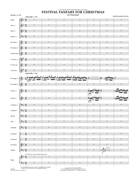 Festival Fanfare for Christmas (for Wind Band) - Conductor Score (Full Score)