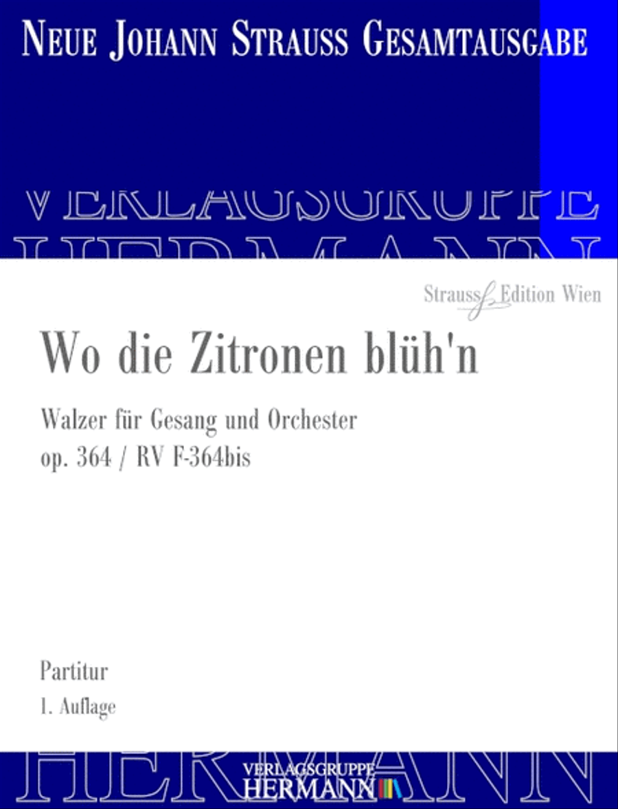 Wo die Zitronen blüh'n op. 364 RV F-364bis Orchestra scores gallery preview page 1