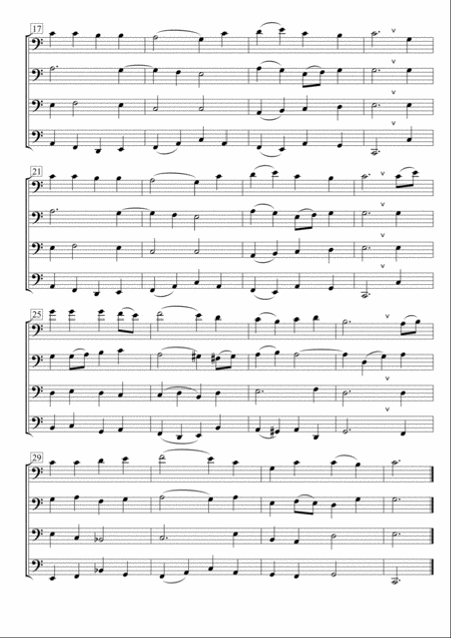 Verwunderlich zu sehen by Carl Nielsen for Trombone Quartet Brass Quartet scores gallery preview page 3