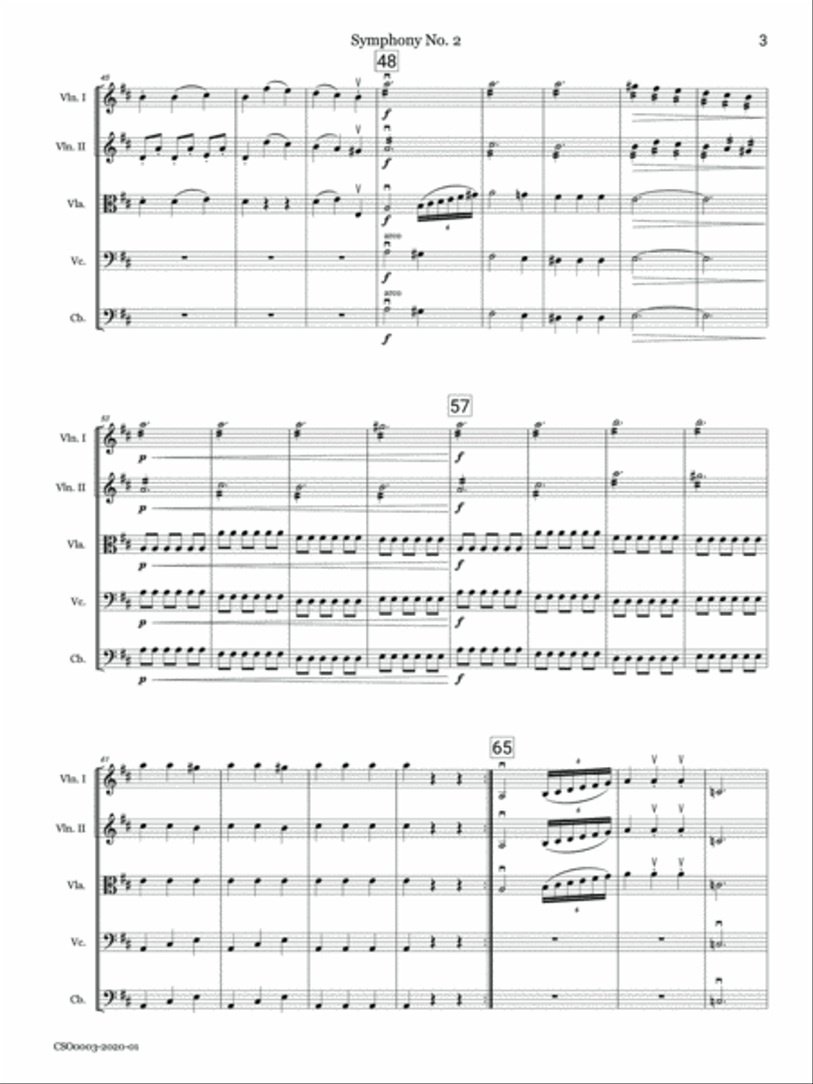 Symphony No. 2, I. Allegro Presto String Orchestra scores gallery preview page 6