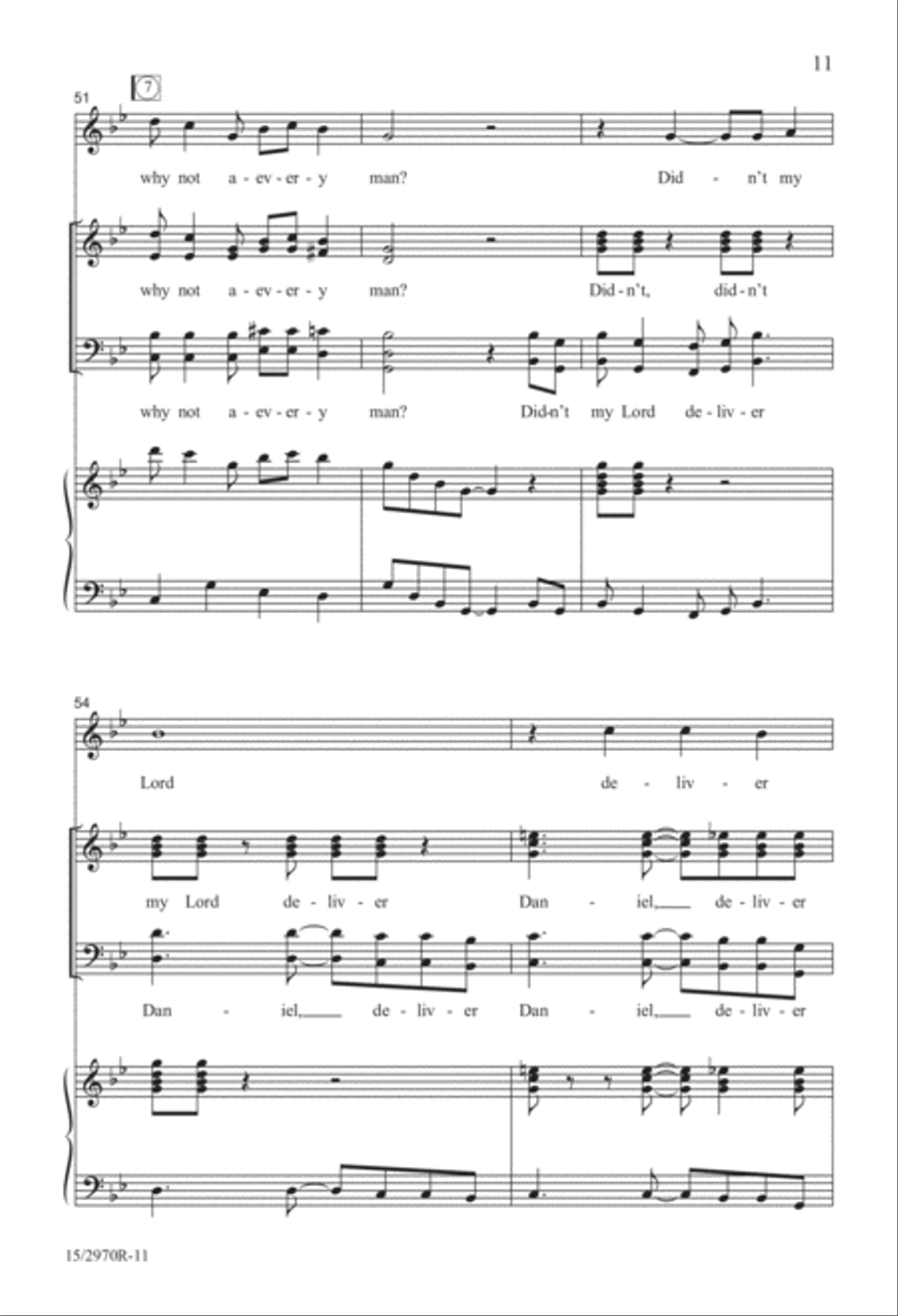 Didn't My Lord Deliver Daniel? 4-Part scores gallery preview page 11