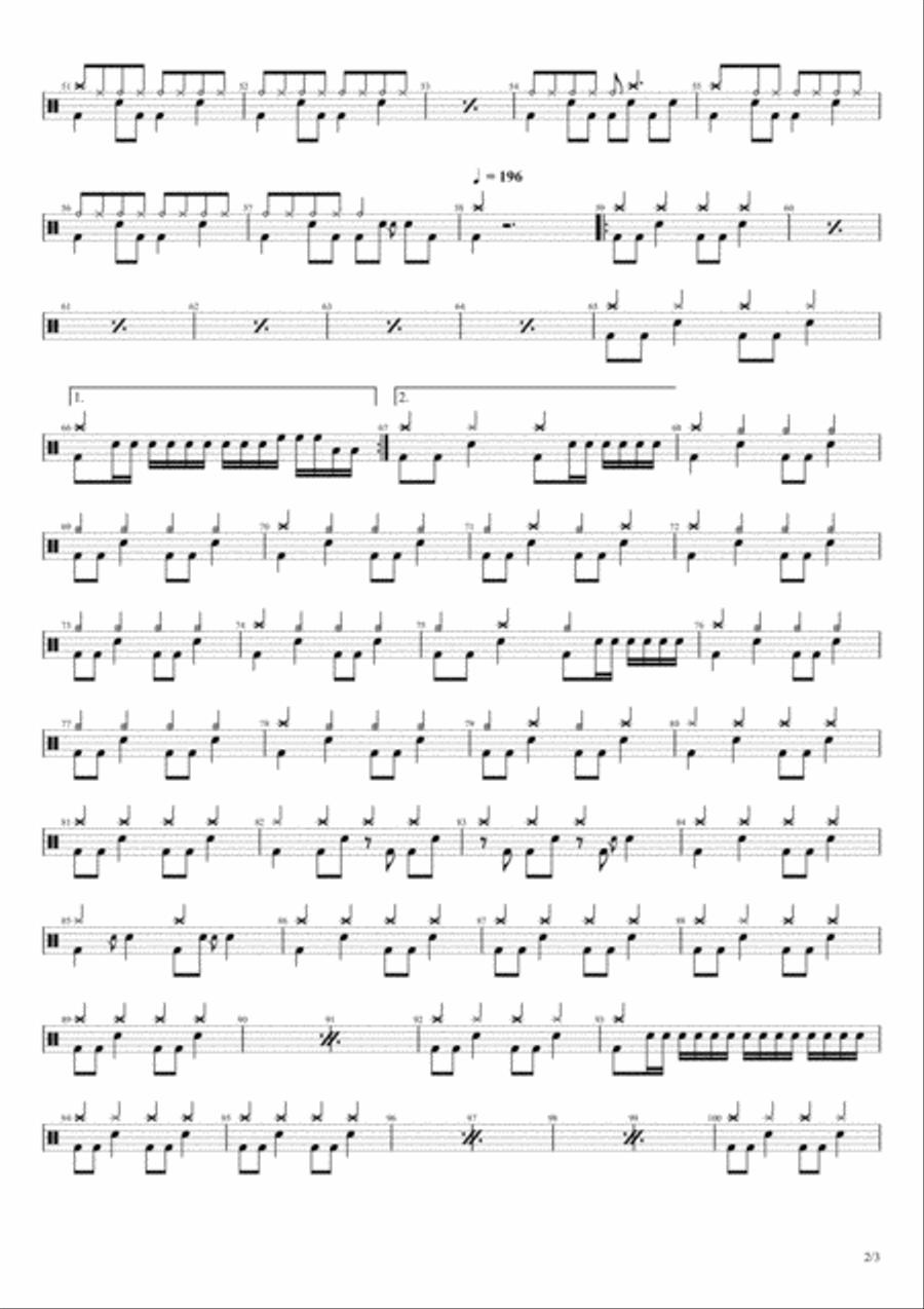 Prayer Of The Refugee Drum Set scores gallery preview page 2