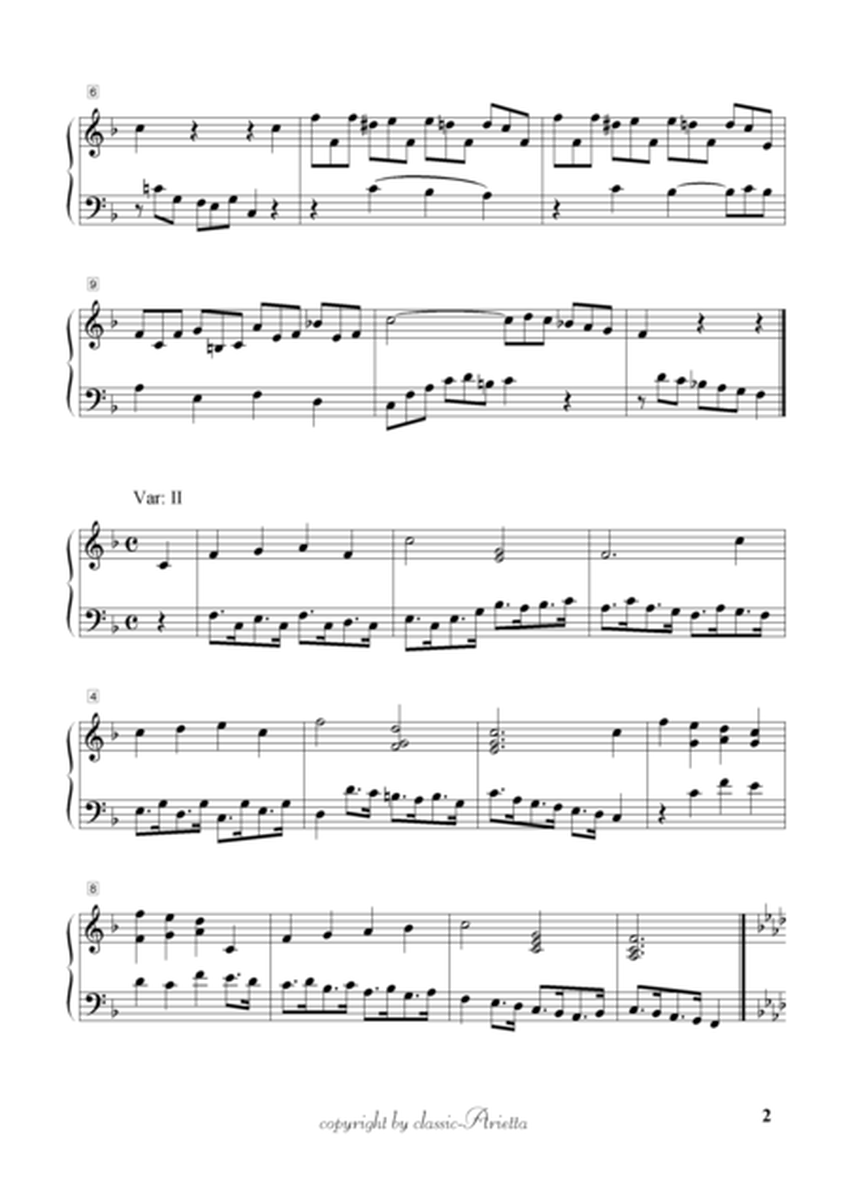 Six Variations on a Swiss Song for Piano