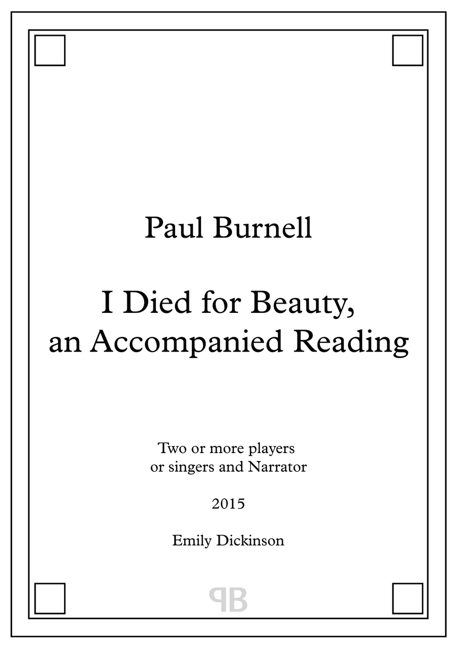 I Died for Beauty, an Accompanied Reading Voice scores gallery preview page 1