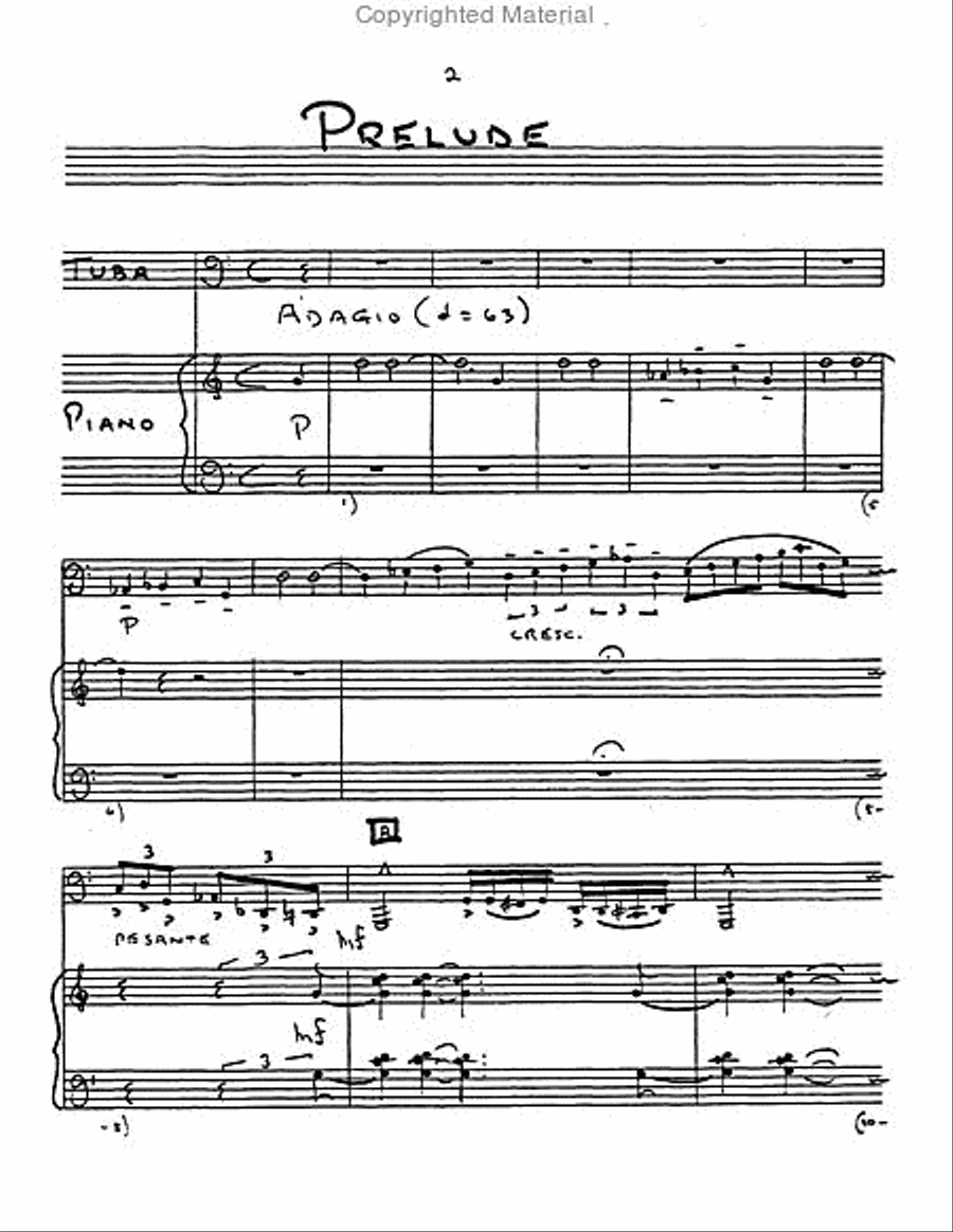 Prelude and Farandola Tuba scores gallery preview page 3