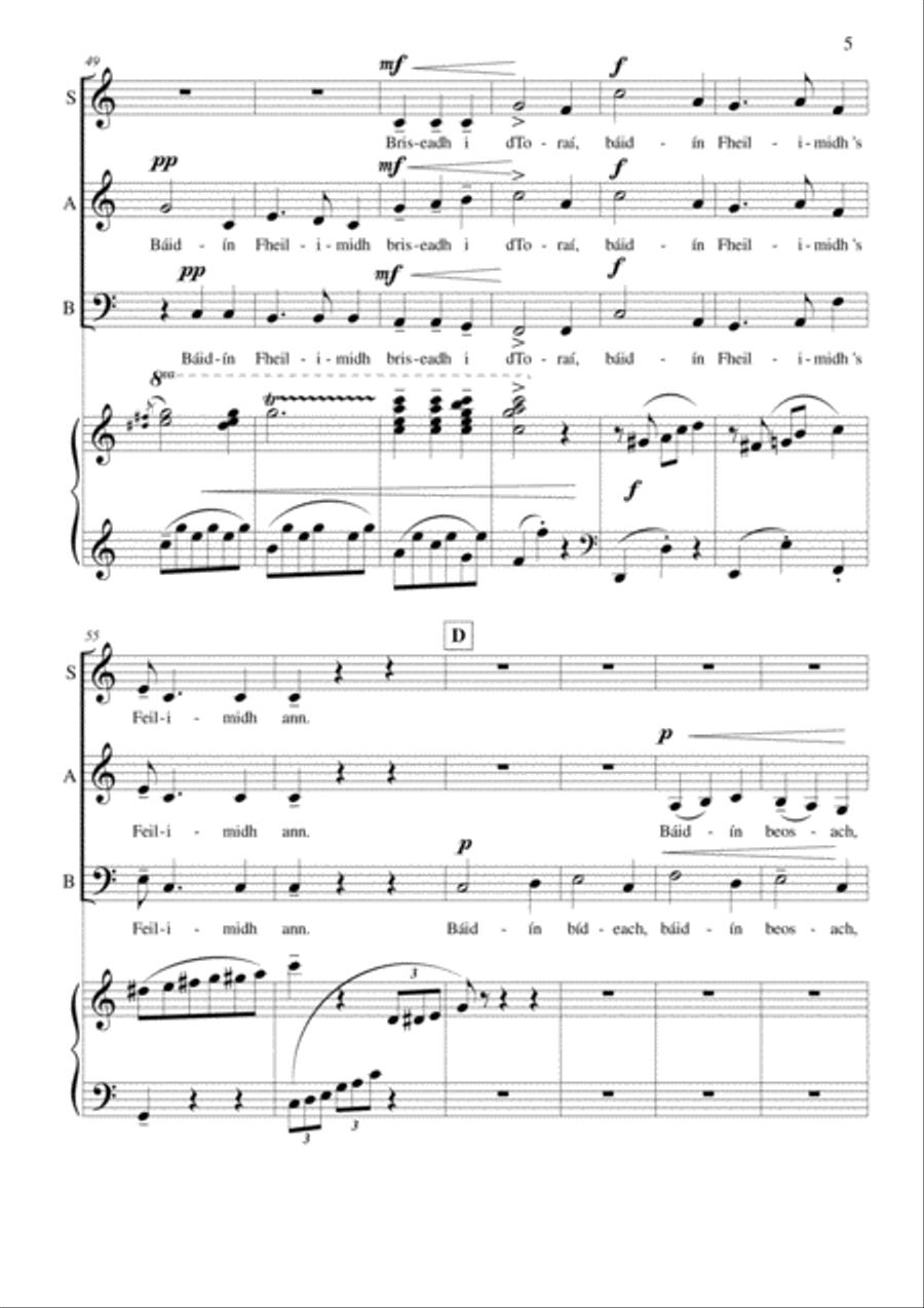 Báidín Fheilimidh Báidín Fheilimidh 3-Part scores gallery preview page 5