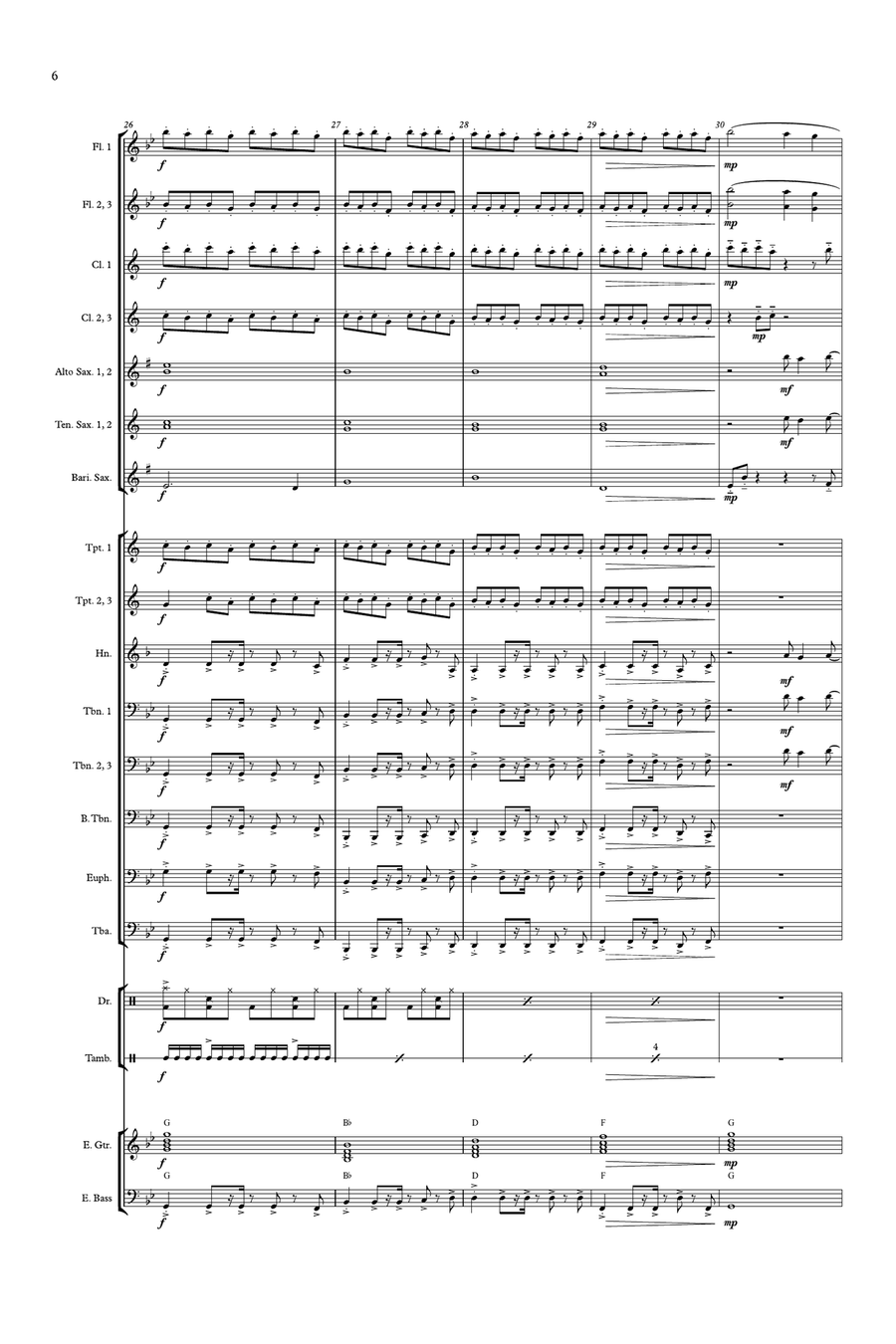 What Is Love Concert Band scores gallery preview page 6