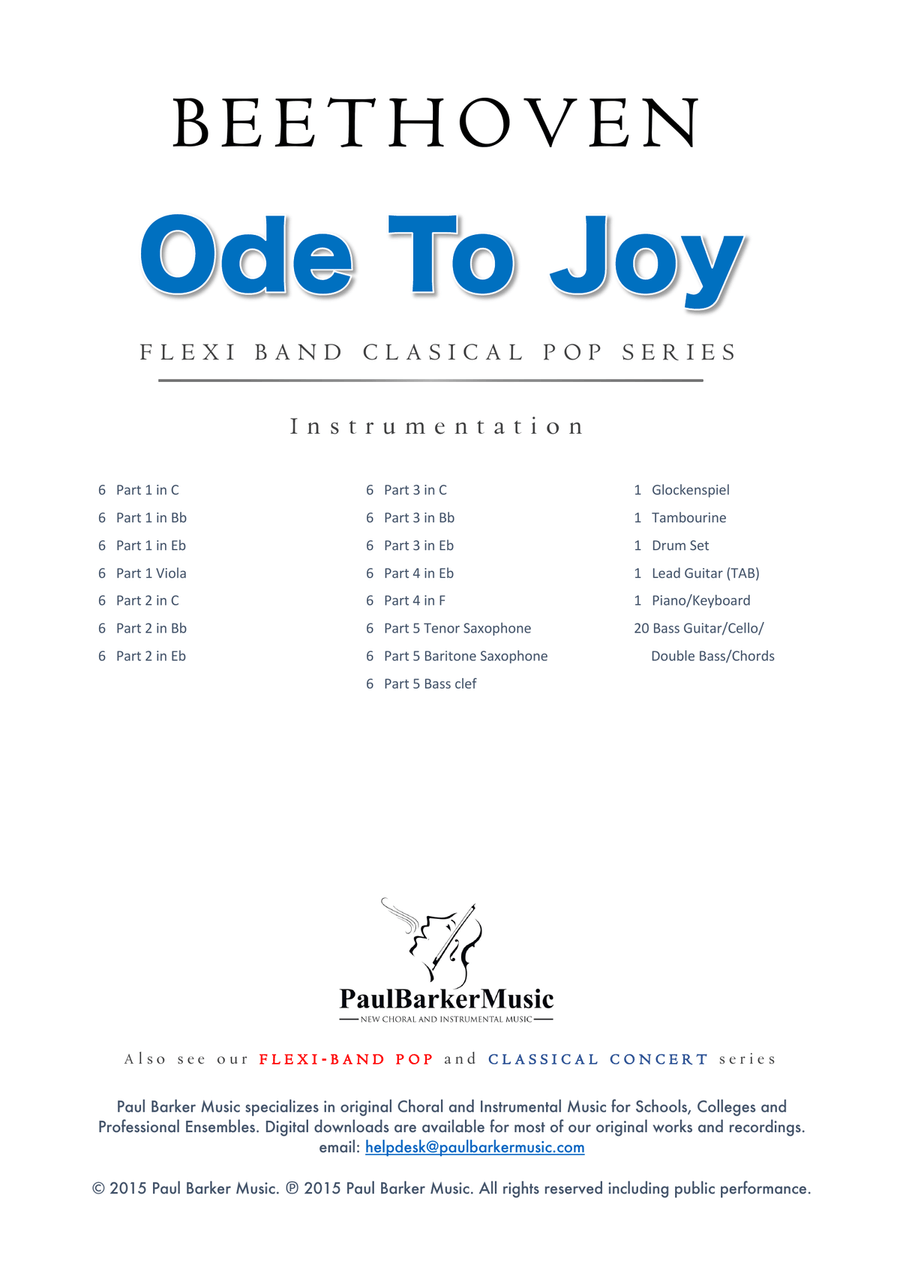 Ode To Joy (Flexible Instrumentation) Concert Band scores gallery preview page 2