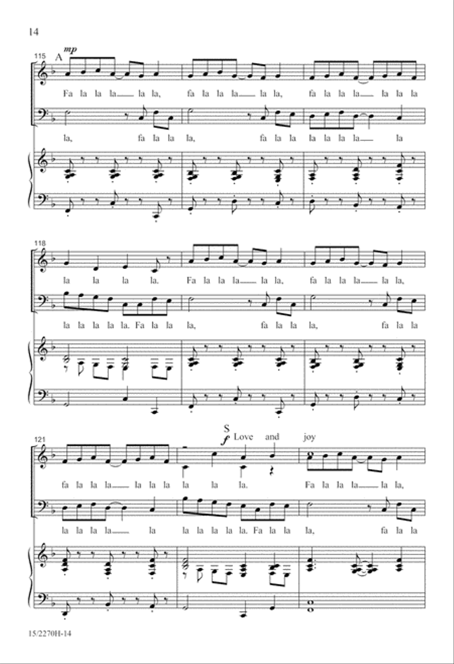 Here We Come A-Caroling! Here We Come A-Caroling! 4-Part scores gallery preview page 14