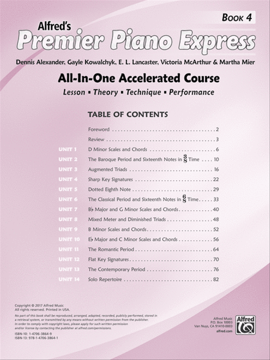 Premier Piano Express, Book 4 Piano Method scores gallery preview page 2