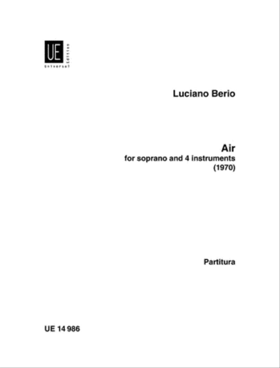 Book cover for Air, Sop/Piano/Violin/Viola/Cello, F.S.