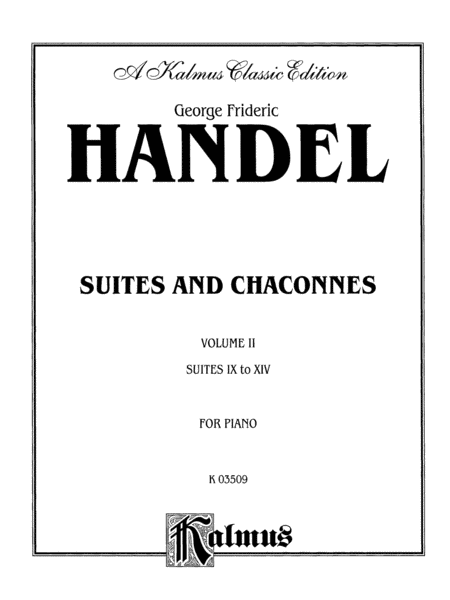 Suites and Chaconnes, Volume 2