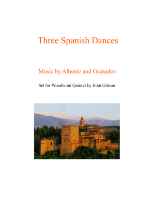 Book cover for Woodwind Quintet - 3 Spanish Dances by Albeniz and Granados