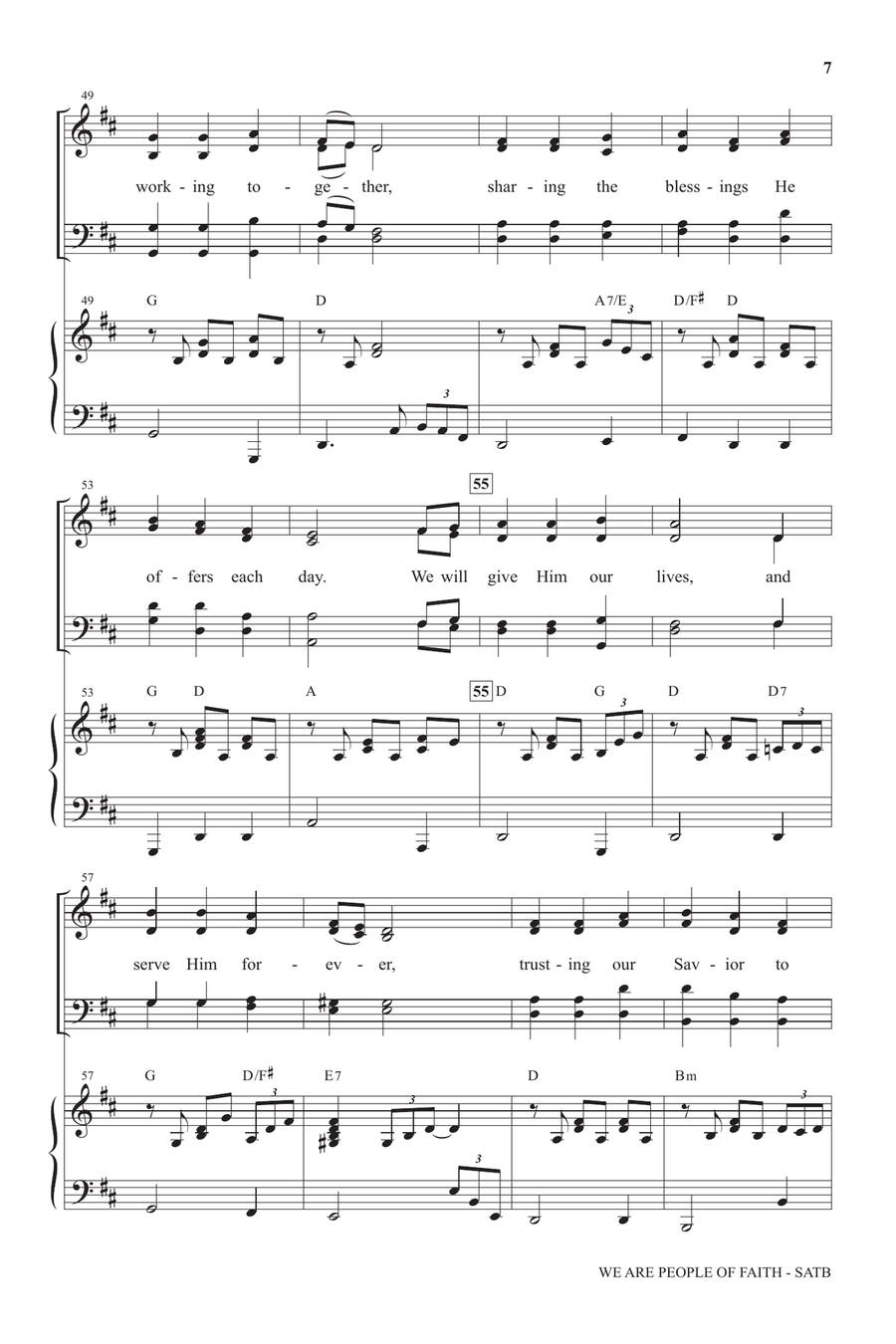 We Are People Of Faith We Are People Of Faith 4-Part scores gallery preview page 5
