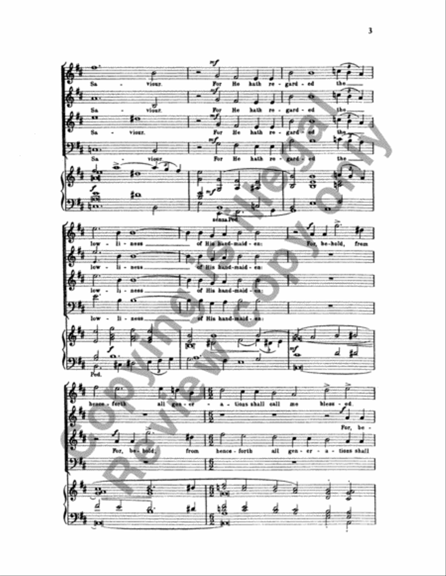 Magnificat & Nunc Dimittis in D 4-Part scores gallery preview page 3