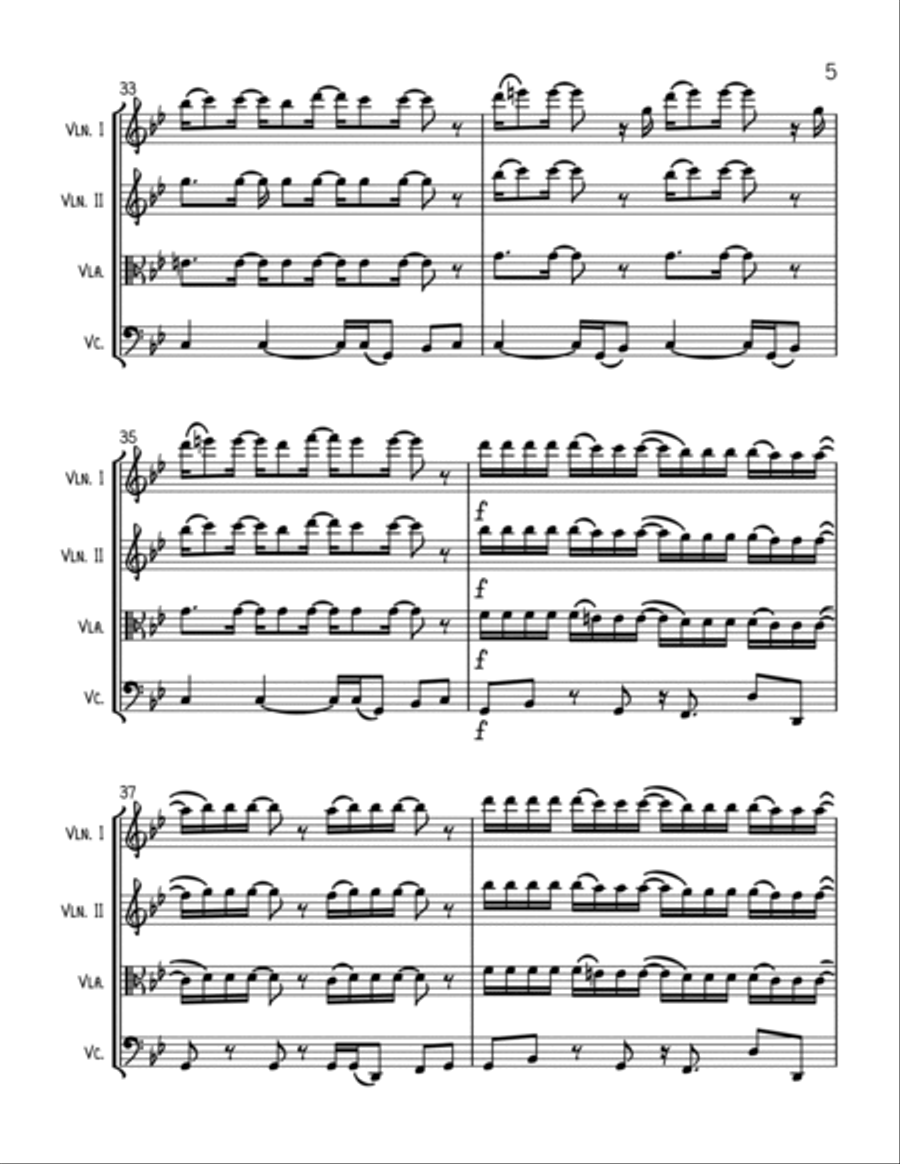 Stayin' Alive from the Motion Picture SATURDAY NIGHT FEVER String Quartet scores gallery preview page 5