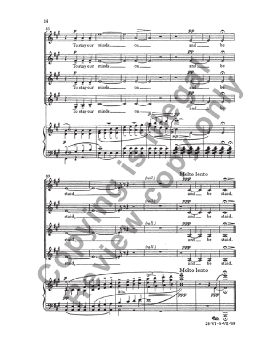 Choose Something Like A Star - SSAA - From 