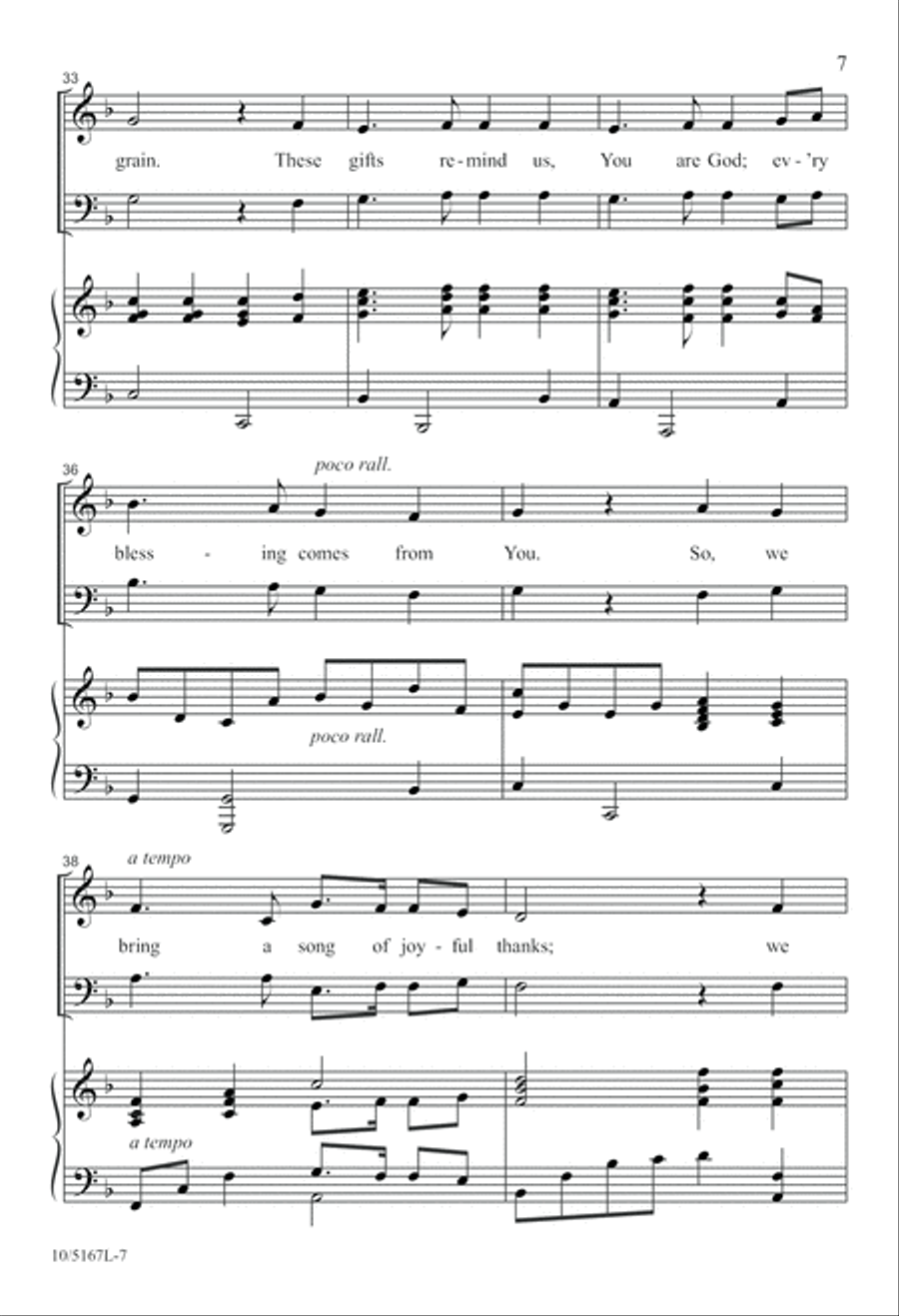 Song of Joyful Thanks 2-Part scores gallery preview page 7
