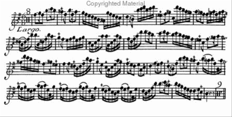 Six concertos a sept parties (flute, 3 violins, viola, bassoon, continuo bass). c. 1737