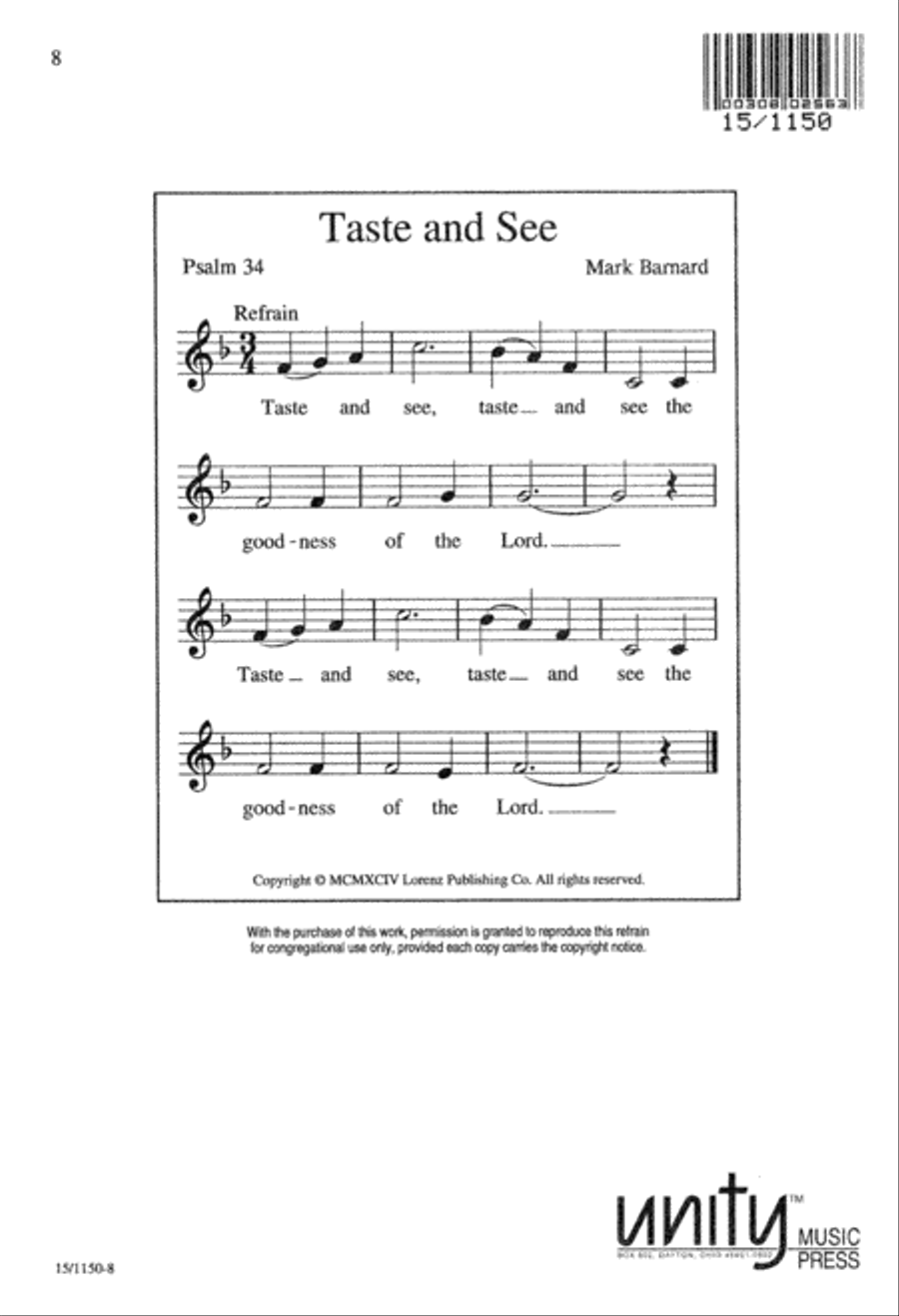 Taste and See Taste and See 4-Part scores gallery preview page 8