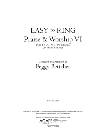 Easy To Ring Praise & Worship VI image number null