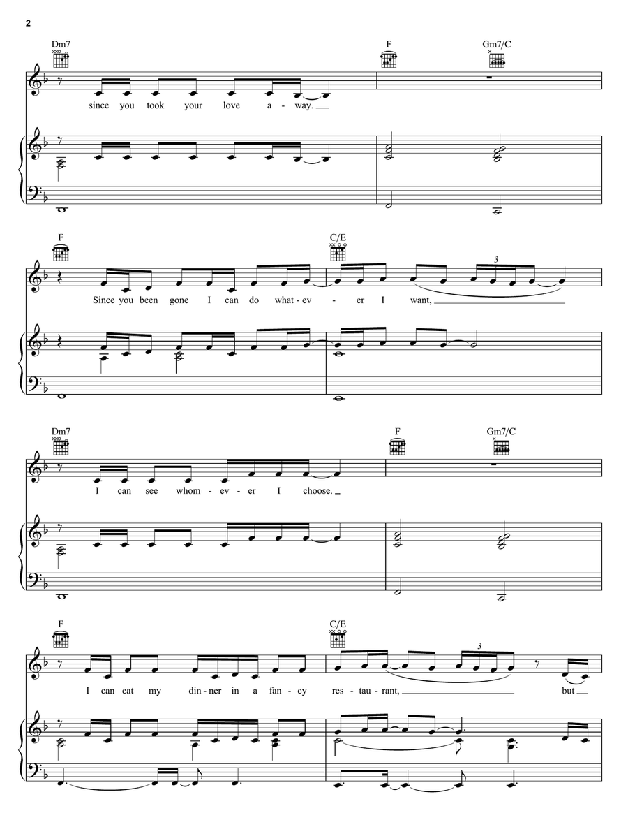 Nothing Compares 2 U Piano, Vocal, Guitar scores gallery preview page 2