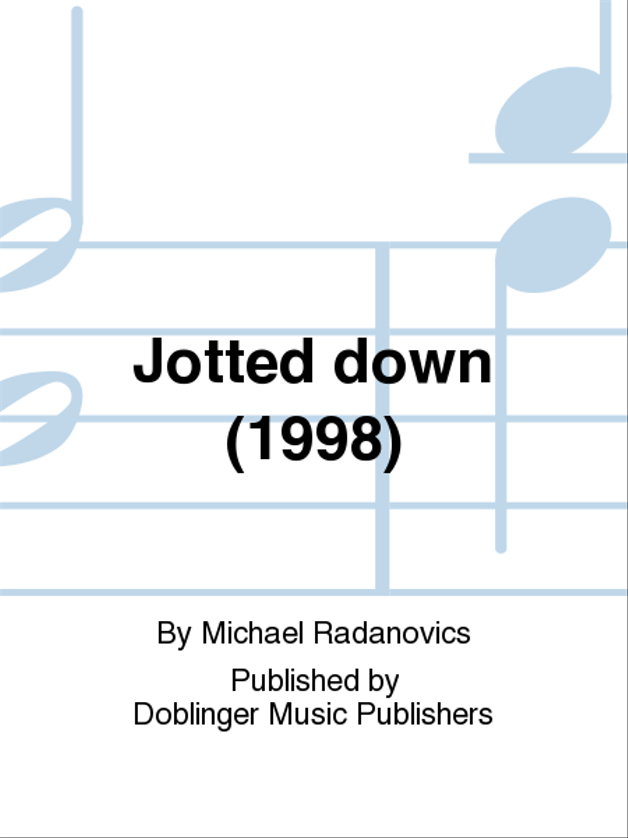 Jotted down / aufNOTI(e)RT (1998) Flute scores gallery preview page 1