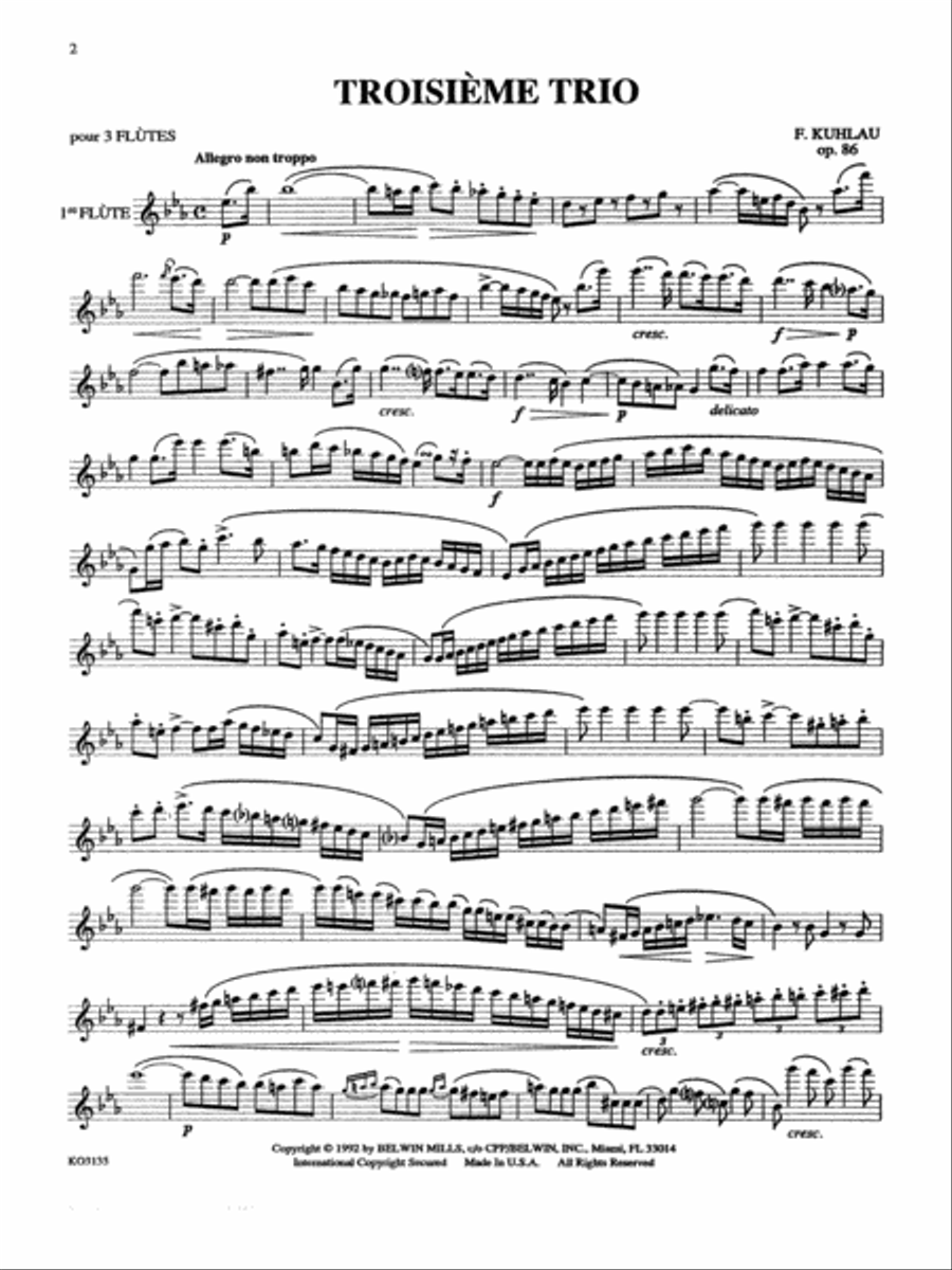 Three Grand Trios, Op. 86: Flute Woodwind Trio scores gallery preview page 2