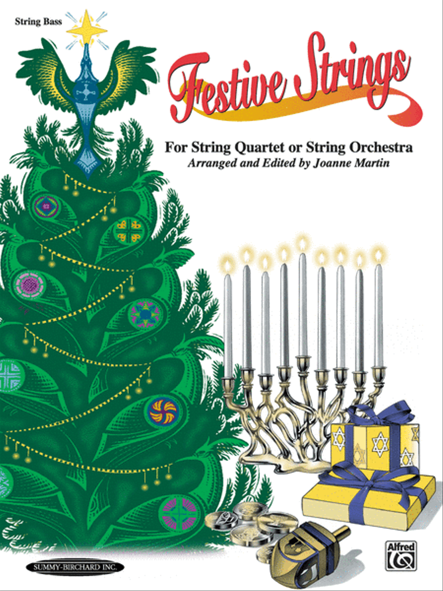 Festive Strings for String Quartet or String Orchestra String Quartet scores gallery preview page 1