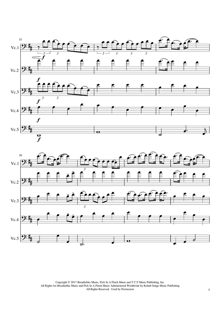 Never Enough Cello Solo scores gallery preview page 5