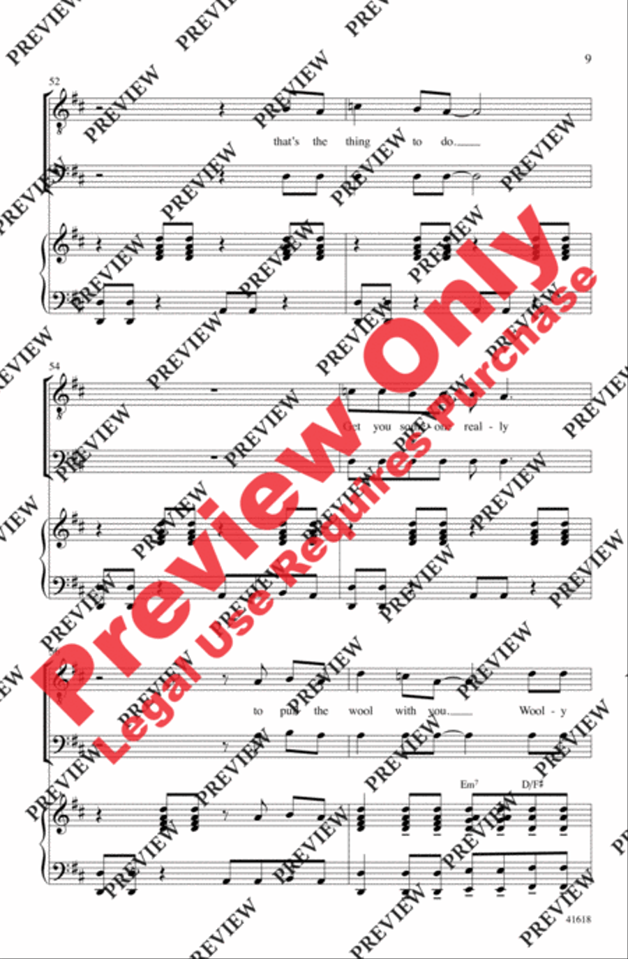 Wooly Bully Men's Choir scores gallery preview page 8