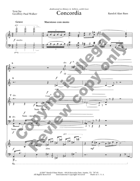 Concordia (Choral Score) image number null