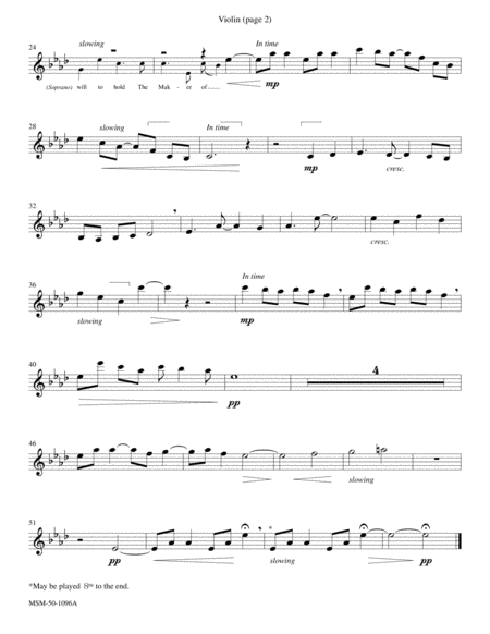Carol of the Inn (Downloadable Violin/Harp Parts)